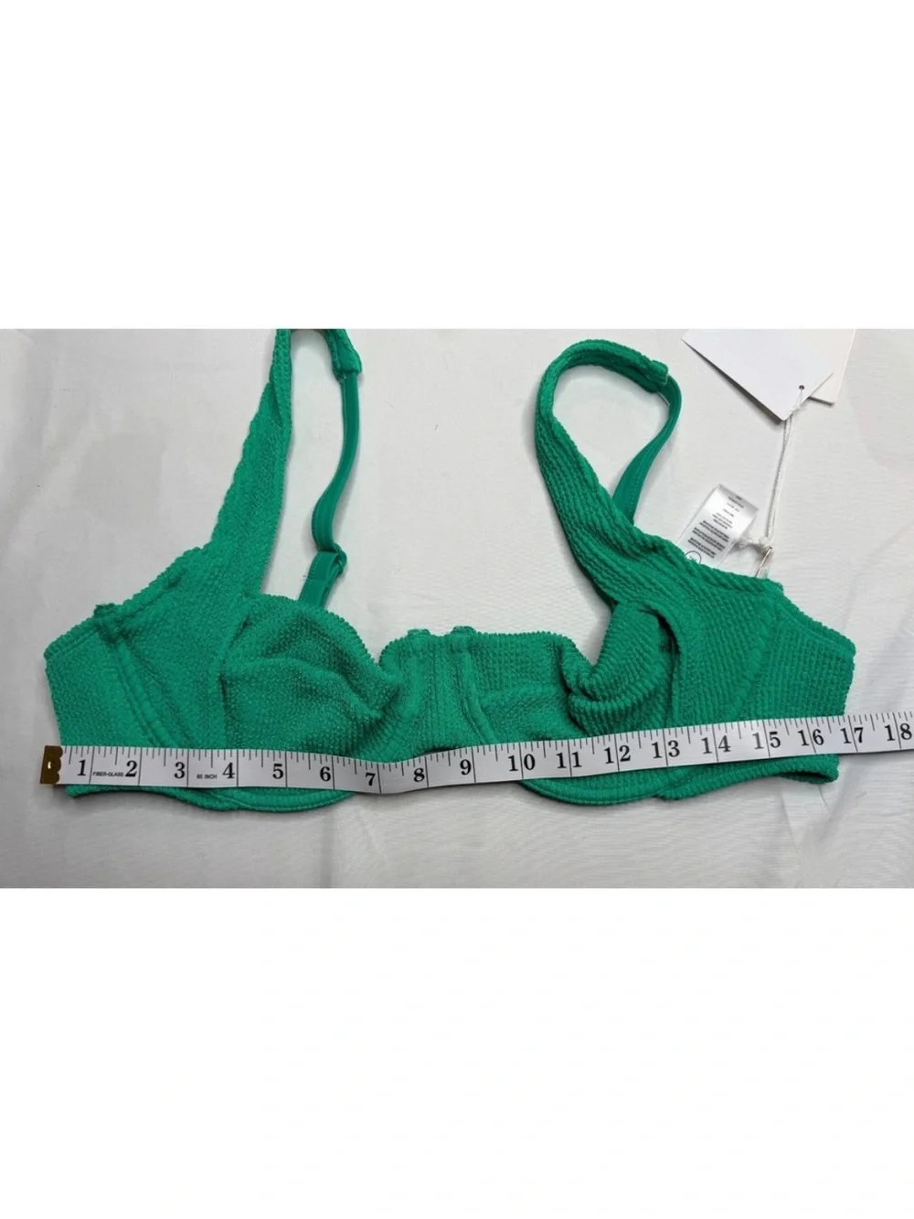 Good American Ribbed Underwire Bralette — Green